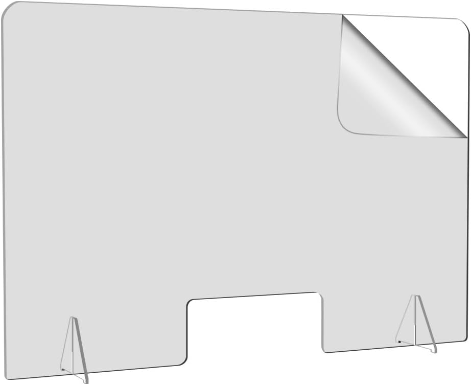 Plexiglass Acrylic Sneeze Guard Partition, Pack of 2 T650