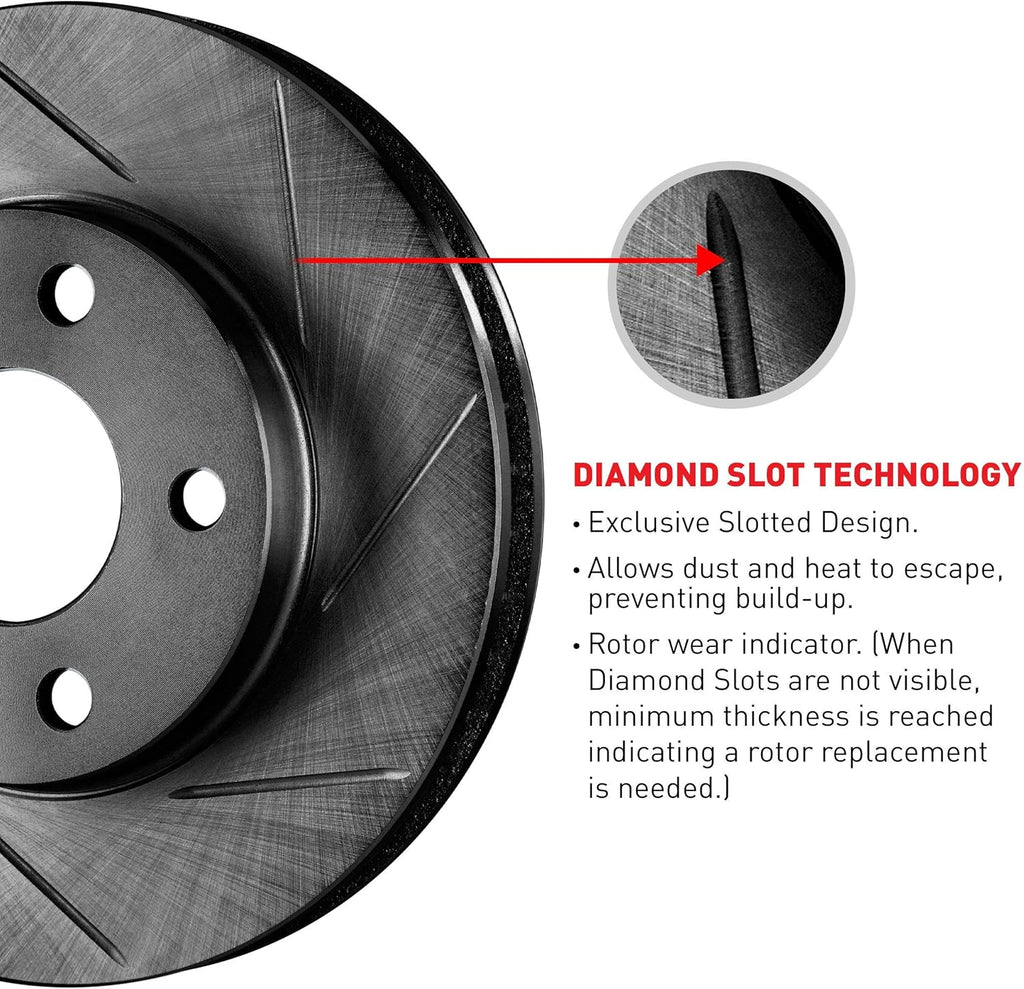 Slotted Brake Rotors & Semi-Met Brake Pads Q817